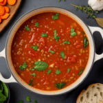 Homemade Lentil Soup With Vegetables