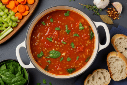 Homemade Lentil Soup With Vegetables