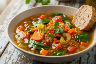 Healthy Lentil Veggie Soup Recipe