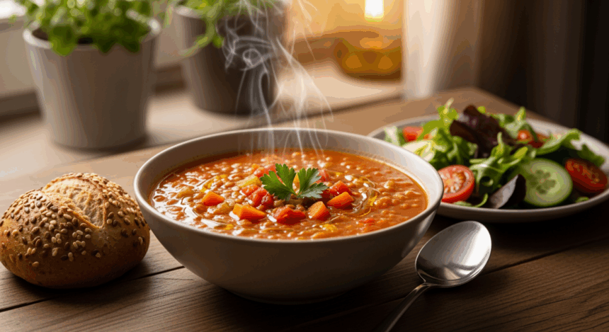 Healthy Lentil Soup Dinner