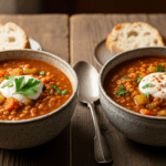 Two Bowls Of Lentil Soup