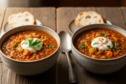 Two Bowls Of Lentil Soup