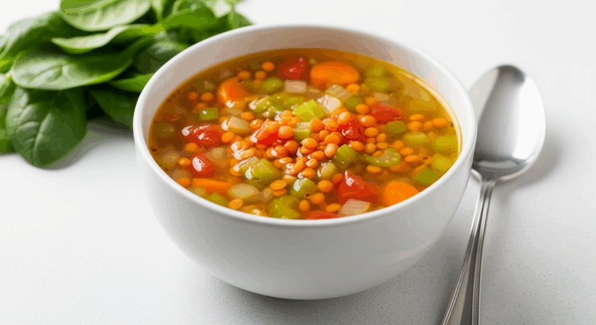 Lentil Soup With Turmeric Powder