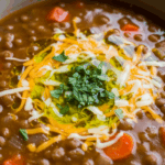 Bowl Of Lentil Soup With Cheese