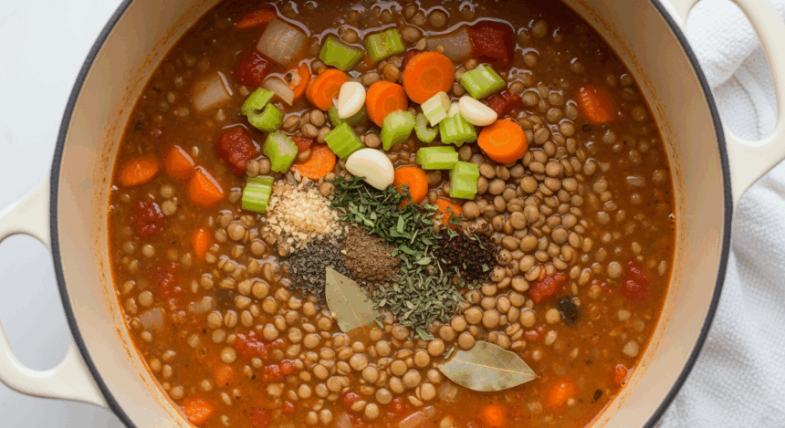 Lentil Thickened Soup Recipe