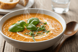 Creamy Lentil Soup With Basil