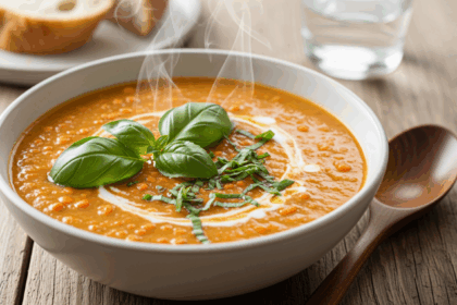 Creamy Lentil Soup With Basil