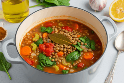 Homemade Lentil Soup Winter