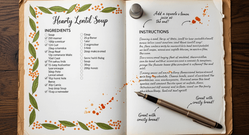 Lentil Soup Recipe With Notes