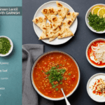 Green Lentil Soup With Garnish