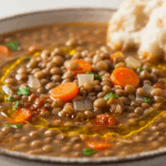 Traditional Lentil Soup In Bowl