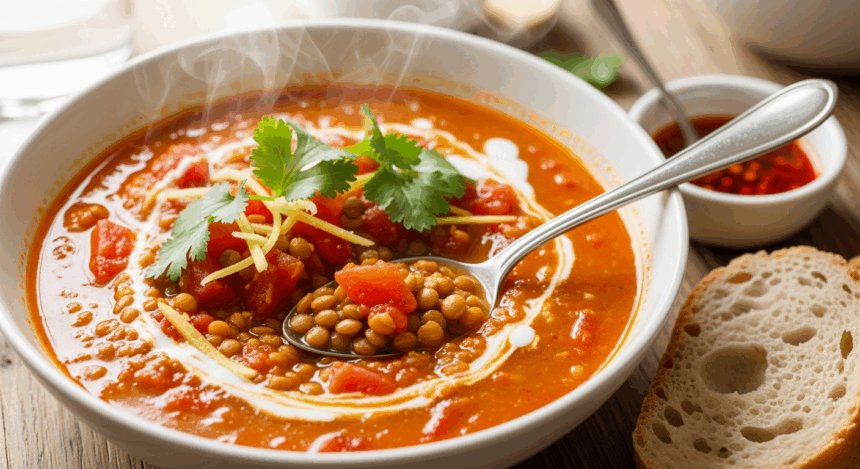 Lentil Soup With Tomatoes And Ginger