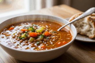 Homemade Lentil Soup Comfort Food