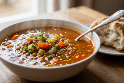 Homemade Lentil Soup Comfort Food