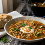 Homemade Lentil Soup Cooking