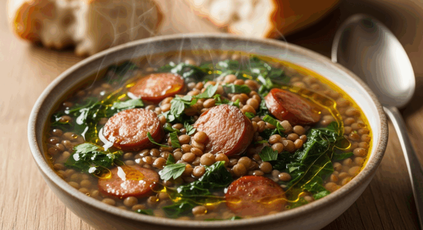 Lentil Soup With Sausage And Greens