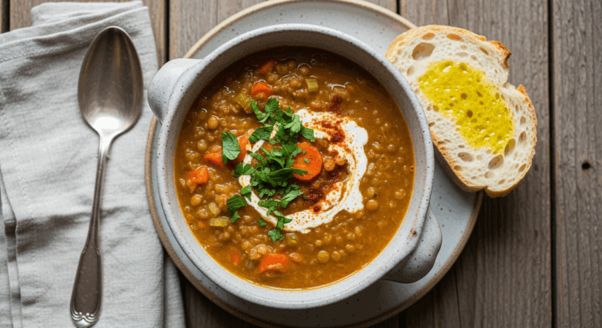 Homemade Creamy Lentil Soup