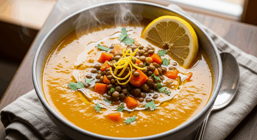 Lentil Carrot Lemon Soup Recipe