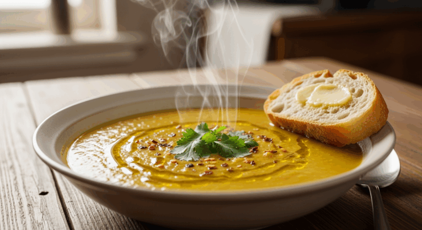 Yellow Lentil Soup Comfort Food