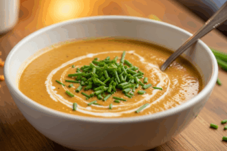 Creamy Lentil Soup With Chives