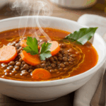 Lentil Soup With Carrots And Bay Leaf