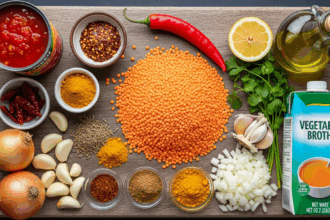 Spicy Red Lentil Soup Ingredients