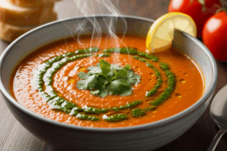 Zesty Red Lentil Tomato Soup