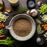 Traditional Lentil Soup Ingredients