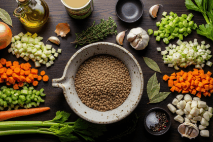 Traditional Lentil Soup Ingredients