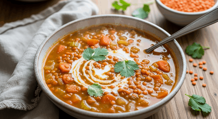 Homemade Curry Lentil Soup