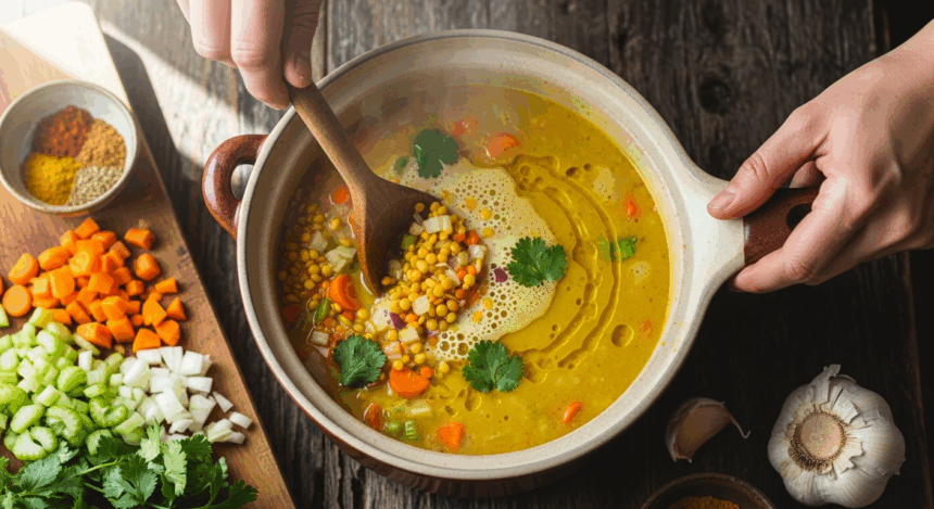 Cooking Yellow Lentil Soup