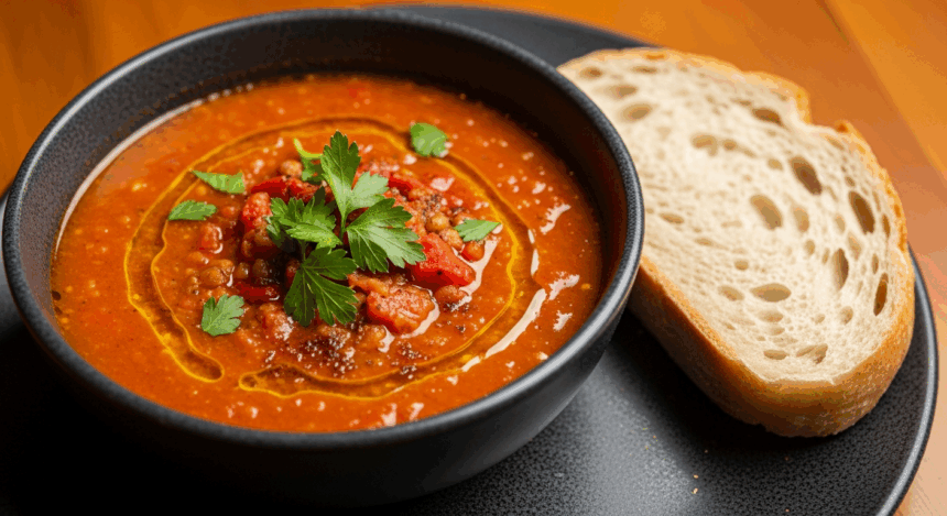 Tomato Red Pepper Lentil Soup