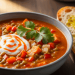 Spicy Sweet Potato Lentil Soup