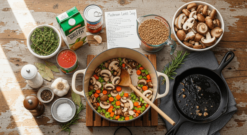 How To Make Mushroom Lentil Soup