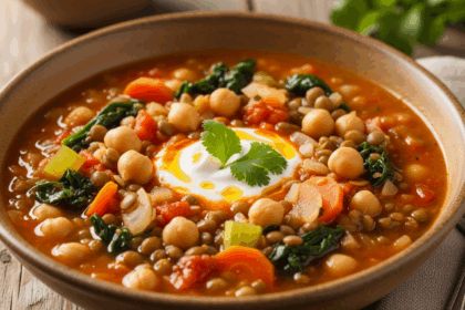Vegetarian Chickpea Lentil Soup