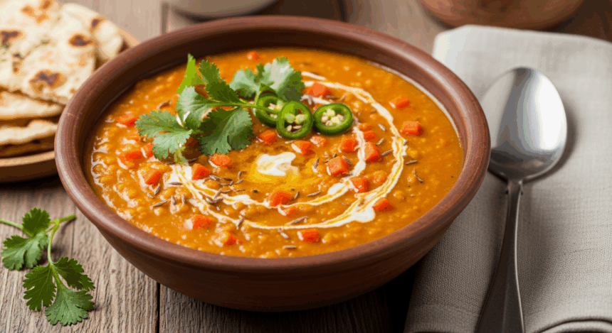 Carrot Lentil Soup Indian