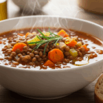Bowl Of Lentil Soup With Rosemary