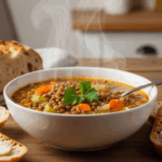 Hearty Lentil Soup With Bread