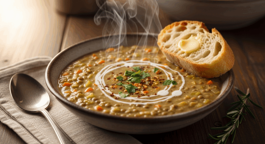Creamy Lentil Soup Dinner