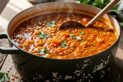 Lentil Soup In Pot