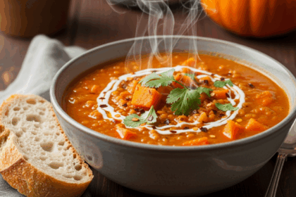 Spicy Pumpkin Lentil Soup
