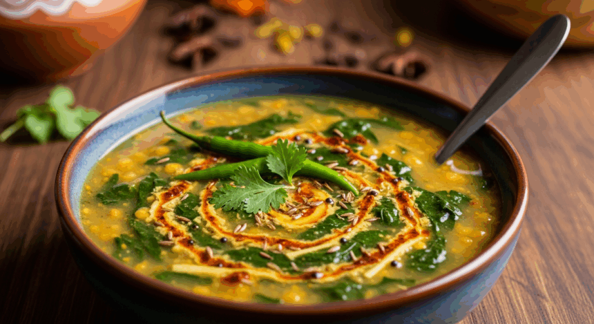 Spinach Lentil Soup Indian