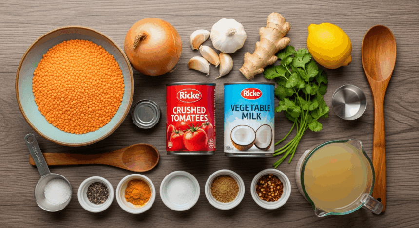Curry Lentil Soup Recipe Ingredients