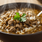 Lentil Soup With Ground Beef And Rice