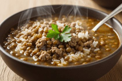 Lentil Soup With Ground Beef And Rice