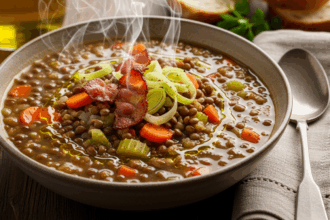 Lentil Soup With Bacon And Leeks