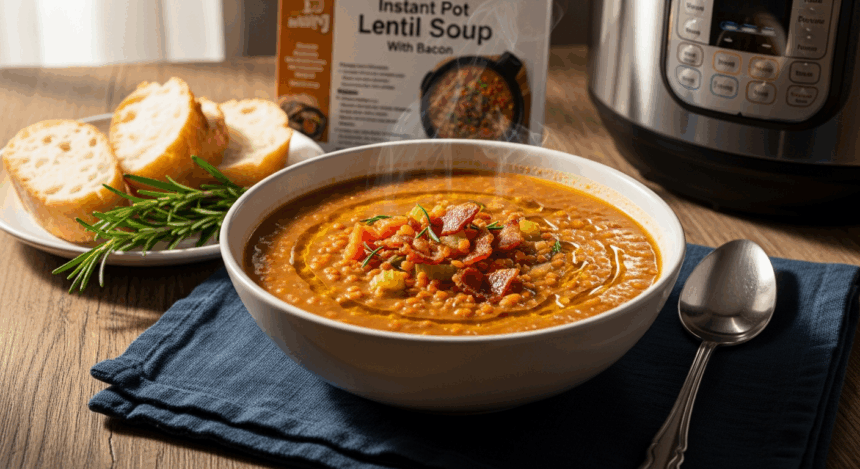 Instant Pot Lentil Soup Recipe With Bacon