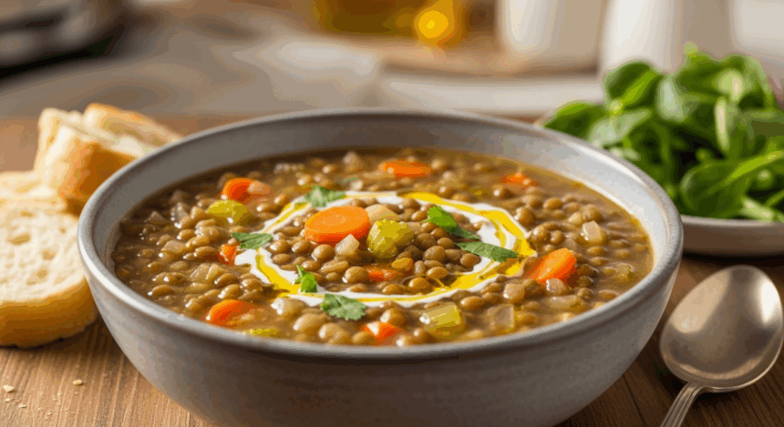Instant Pot Lentil Soup With Green Lentils