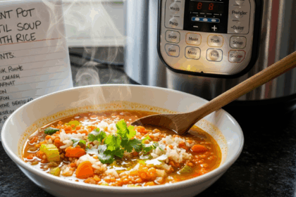 Instant Pot Lentil Soup Recipe With Rice