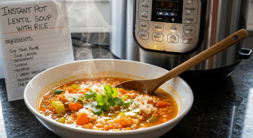 Instant Pot Lentil Soup Recipe With Rice